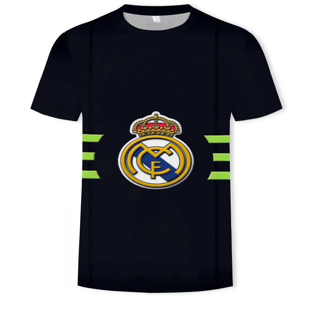 2020 Реал Мадрид футболка для футбольного клуба Мужская 3D с круглым вырезом