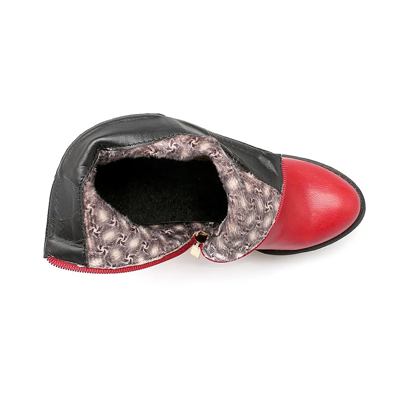 Осень 2018 желтые красные черные панк Массивный блок высокий каблук платформа