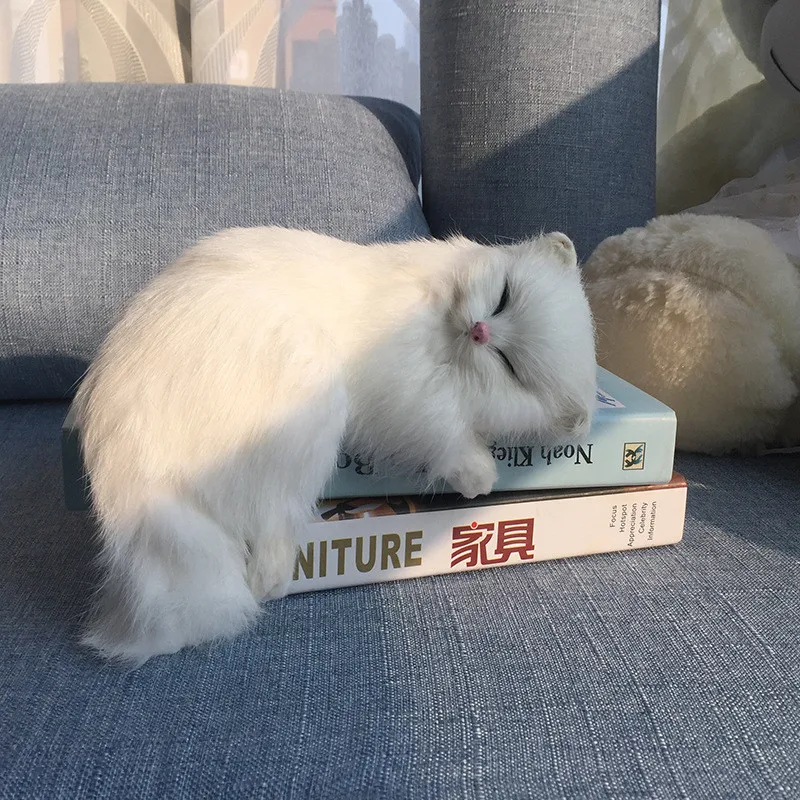 Игрушка плюшевая в виде кошки милая кукла-симулятор плюшевое животное для сна