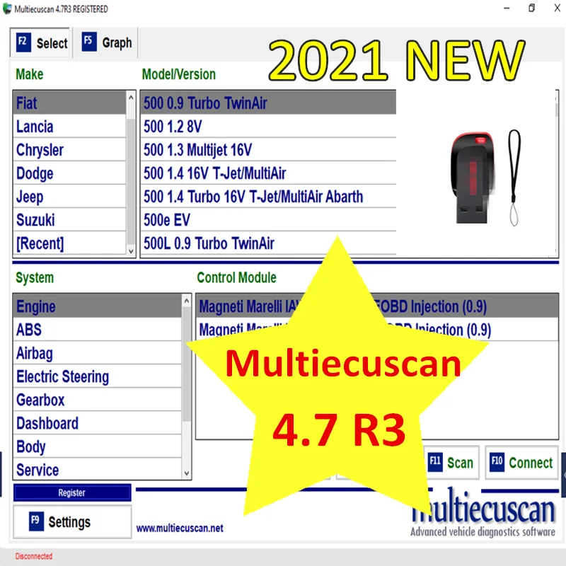 2021 Новый MultiEcuScan v4.7 R3 или 4 6 R1 полностью зарегистрированный бесплатный генератор