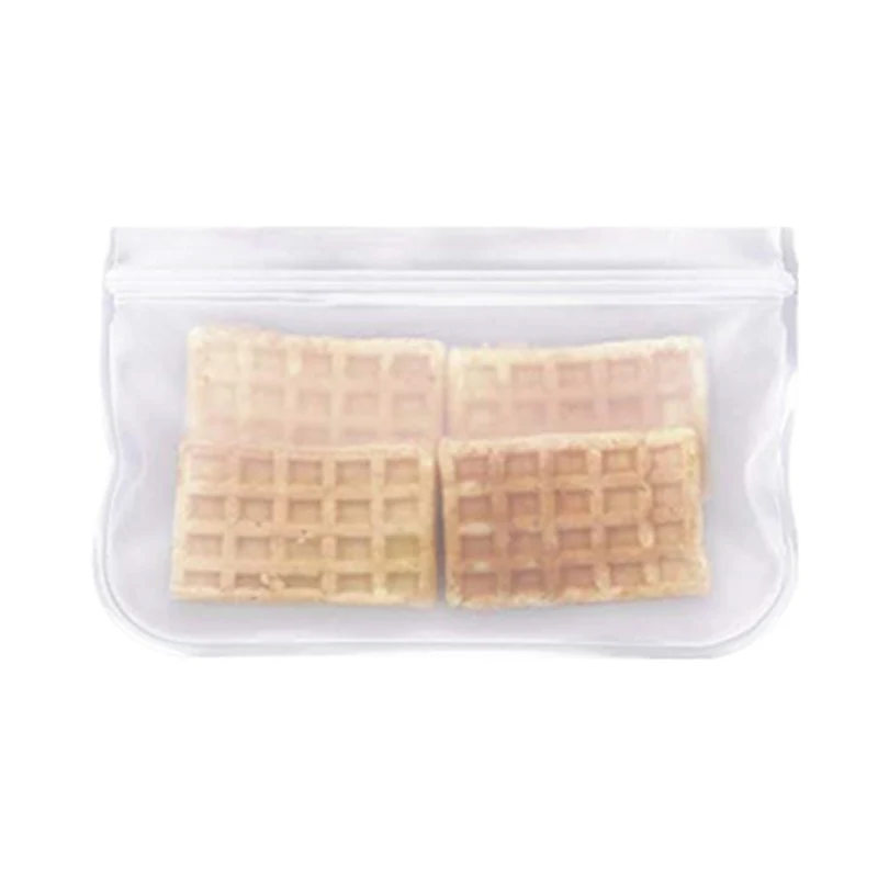 Силиконовый мешок с зажимом сумка многоразовая емкость для заморозки Ziplock герметичные Топ фрукты ланч бокс-FDA утвержден BPA бесплатно