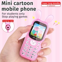 h21 cute mini girl mobile phone quad band flip cartoon unlocked kids children dual sim make call cellphone best gift for kids