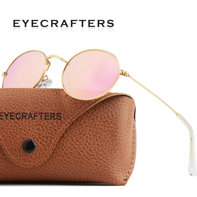 Очки солнцезащитные мужские/женские поляризационные круглые в металлической