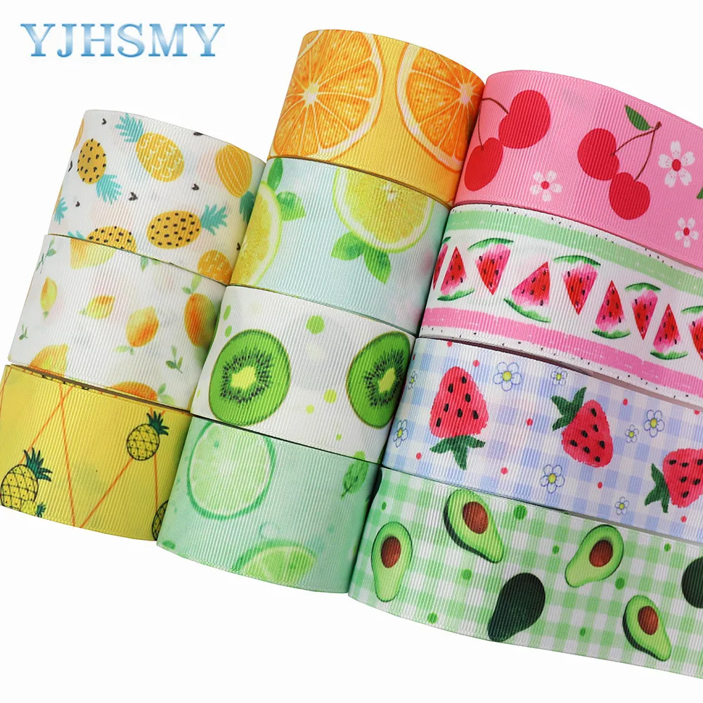 5 yards Fruit Watermelon Cherry Avocado Printing Heat Transfer Ribbon Thread Rib Mobile Phone Strap |