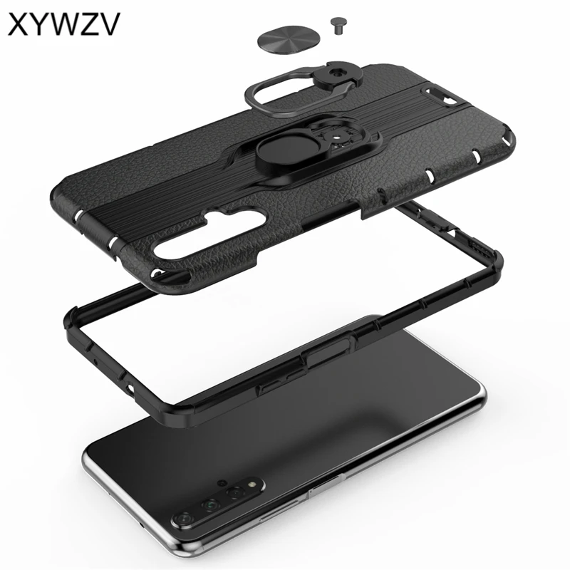 For Huawei Nova 5T Case Luxury Ring Bracket Hard Back Phone Protective Cover Fundas |
