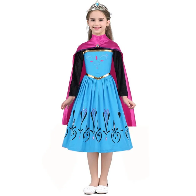 Elsa Dress For Girl Movie 2 And Anna Up Clothing Toddler Girls Princess Party Fancy jurk Kids Coronation Costume | Детская одежда и