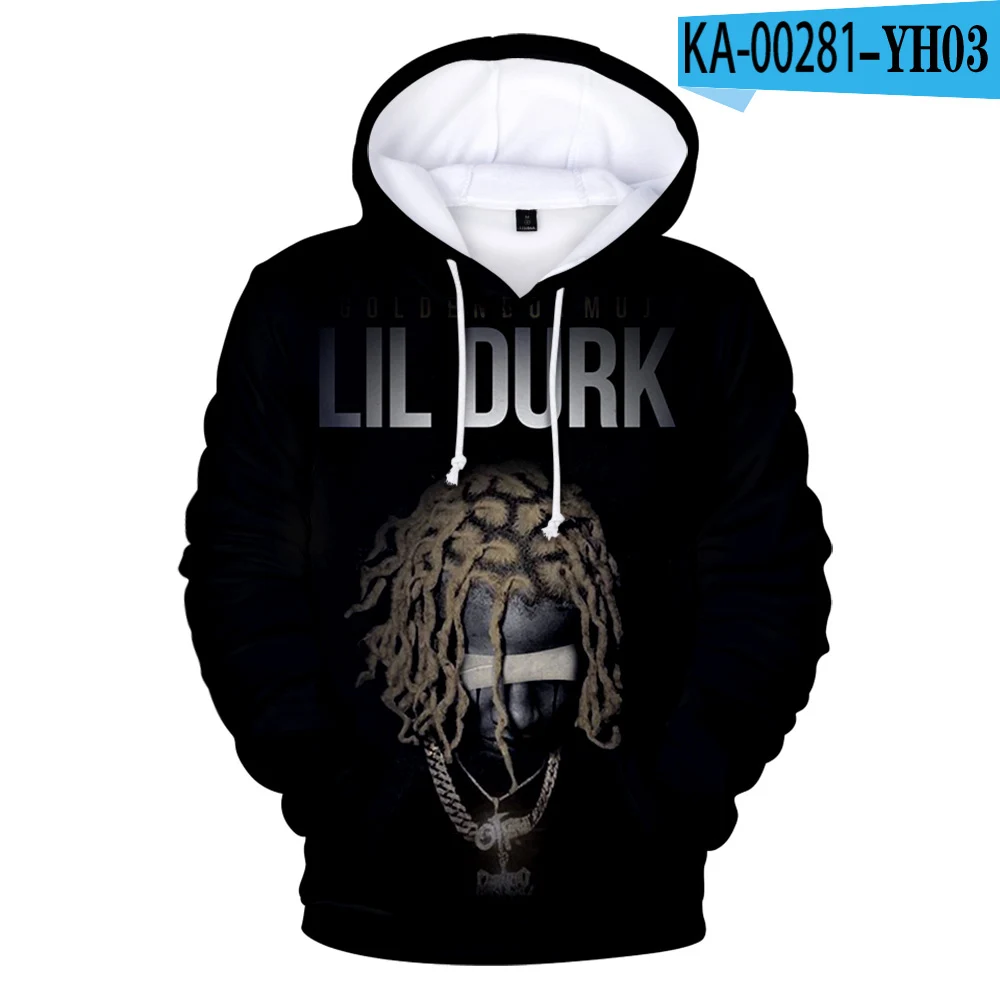 

2021 Popular 3D Kids Hoody New Boy girl Hip Hop Rapper Lil Durk Hoodie Creative Men women Lil Durk Streetwear Loose Sweatshirt