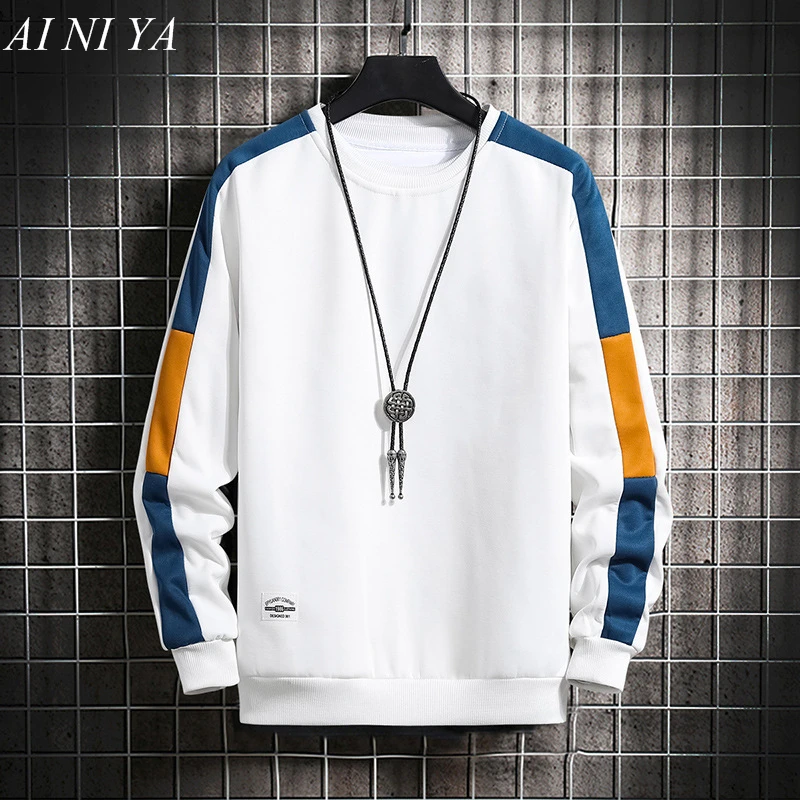 

Mens Hoodies Sweatshirt 2021 Streetwear Patchwork Hoody Pullover Male O Neck Hoodie Men Long Sleeve Sweatshirts Male Clothing