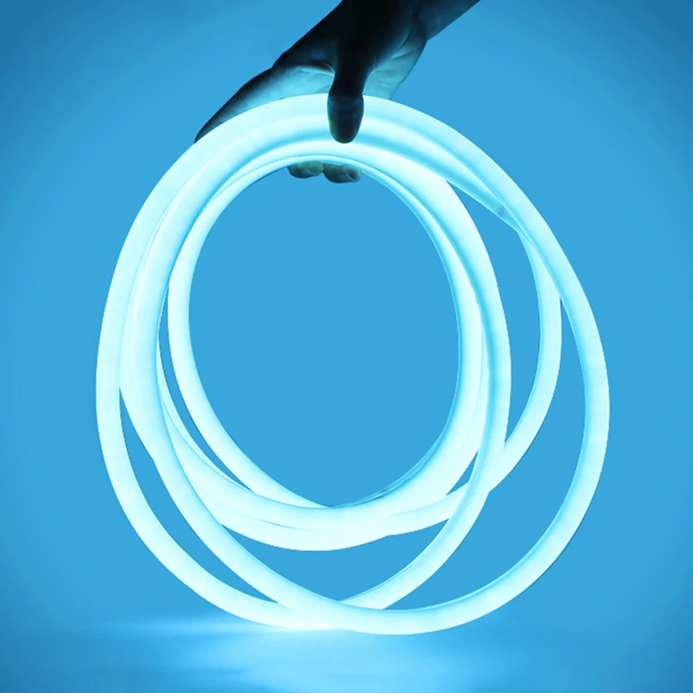 

360 Round LED Neon Light AC 220V Outdoor Waterproof LED Strip Light 2835 120Leds Flexible Neon Sign Rope Light for Decoration