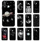 Для Vivo Y17 Y11 Y19 Y12 Y15 Y3 Y91 Y83 Y81 чехол для телефона Space Moon черный окрашенный мягкий силикон для Vivo V19 V15 V11 V9 S1 iQOO3 5