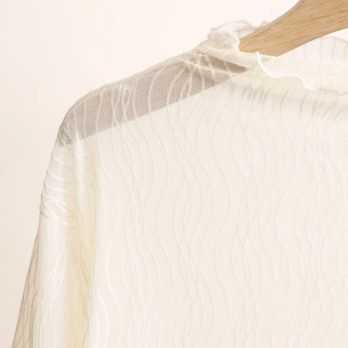 Spring Summer T Shirt Women Plus Size T-shirt Lady Long Sleeves waves Mesh Tops Casual 2020 Fashion F52-6151 | Женская одежда