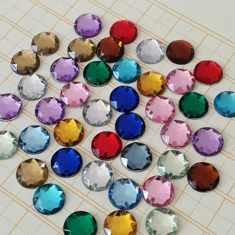 100 шт. восьмиугольные Акриловые зажимы для шитья круглые или двойные отверстия