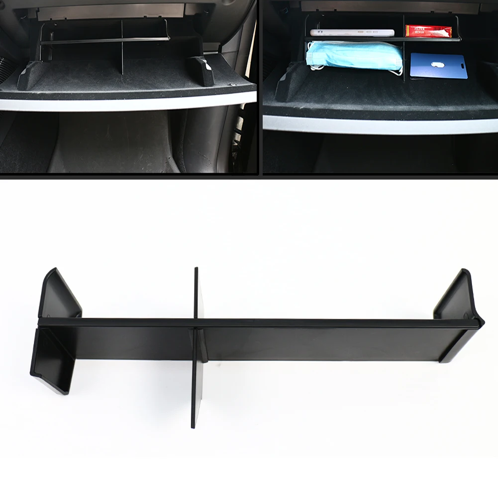 

For Tesla Model 3 Y Armrest Box Co-pilot Glove Box Clapboard Storage Rack Shelf For Tesla Model 3 Y Storage Box Car Organizer