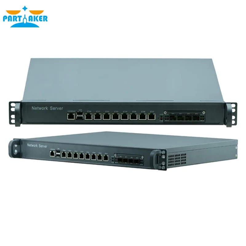 enterprise grade 1u rackmout 8 lan firewall network security computer with intel core i5 7500 and 4 fiber 1000m lan free global shipping