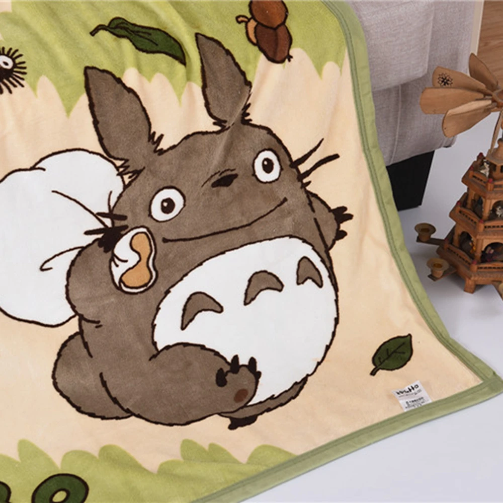 140x100 см мягкое одеяло с Тоторо плюшевое детское Коралловое Флисовое покрывало