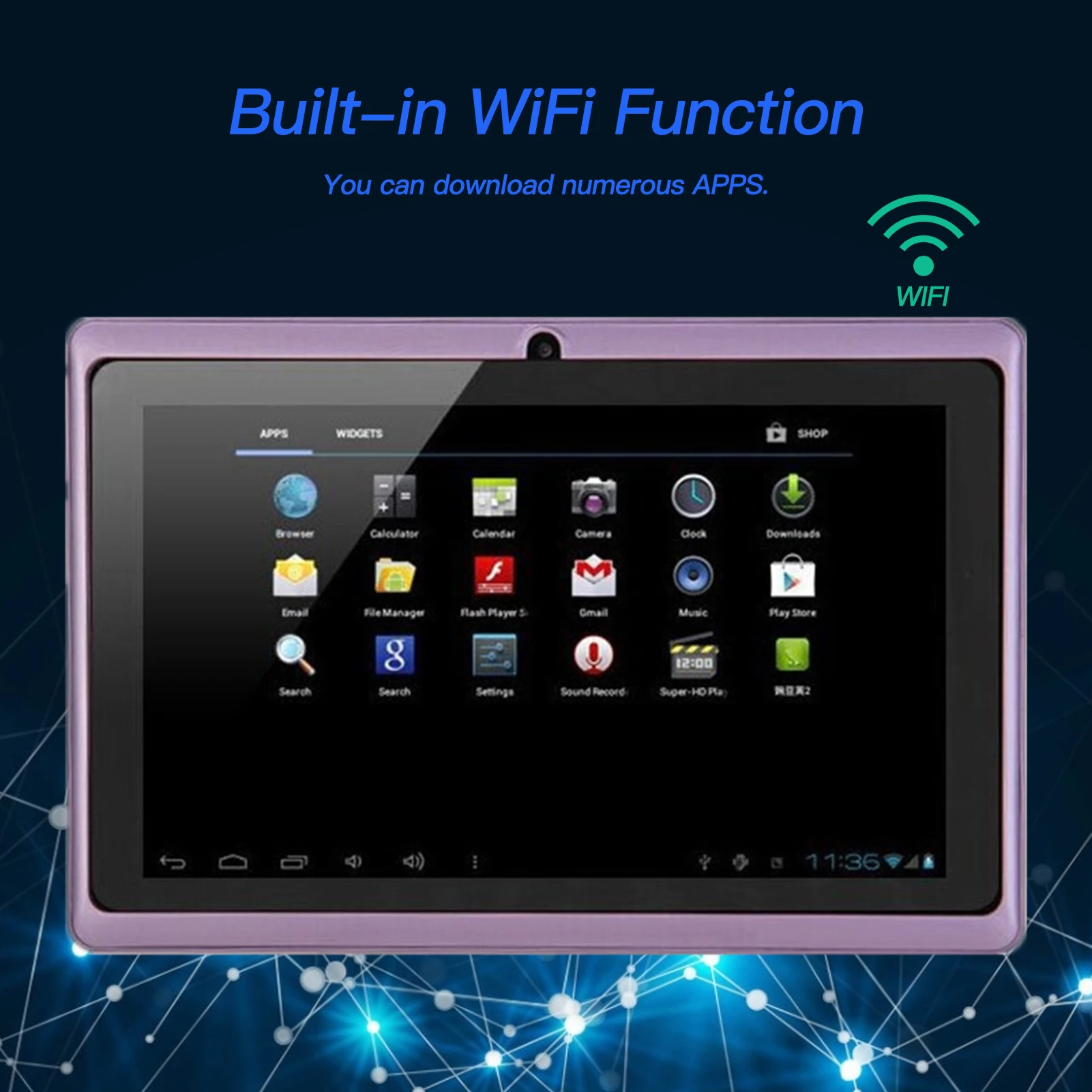 7-дюймовый Q8 планшет Android четырехъядерный процессор WiFi версия двойная камера
