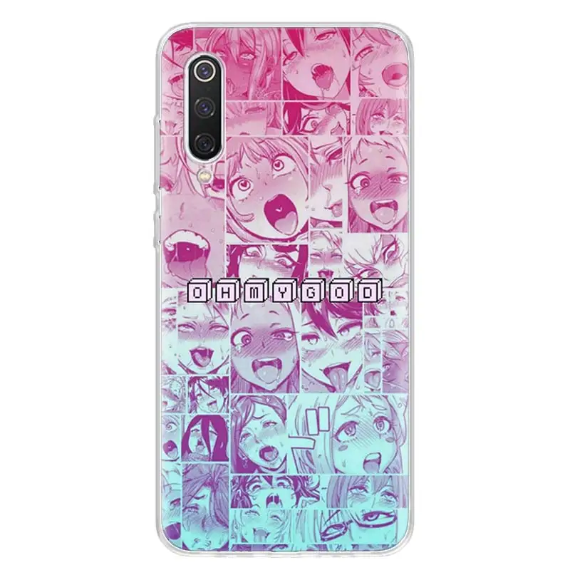 hot anime girl manga cute faces phone case cover for xiaomi note 10 mi 11 10 9 8 cc9 5x 6x x3 nfc f1 f2 pro lite a1 a2 a3 soft free global shipping