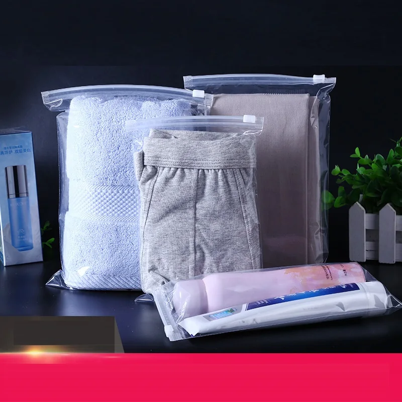 

20*30cm*12silk Clothing Zipper Bag Clothes Storage Packaging Bag Transparent