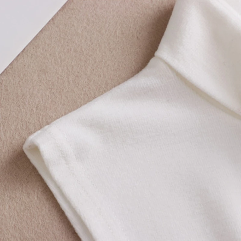 

Women Winter Mock Turtleneck False Collar Solid Color Detachable Pullover Half Top Sweater Decorative Neck Cover Dickey