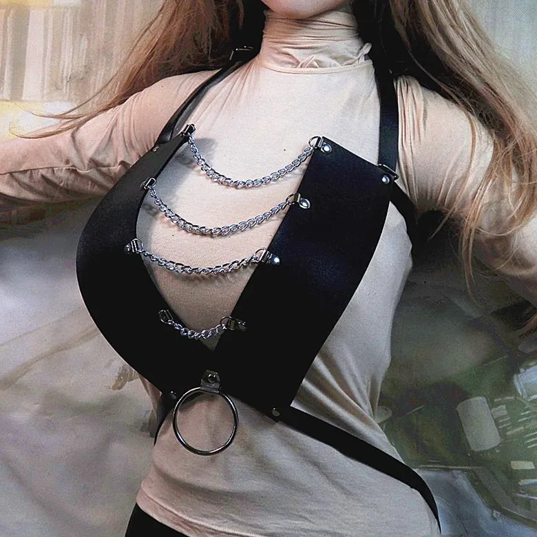 WKOUD EAM 2020 новый V Тип металлическая цепь Сращивание кожаный ремень женский