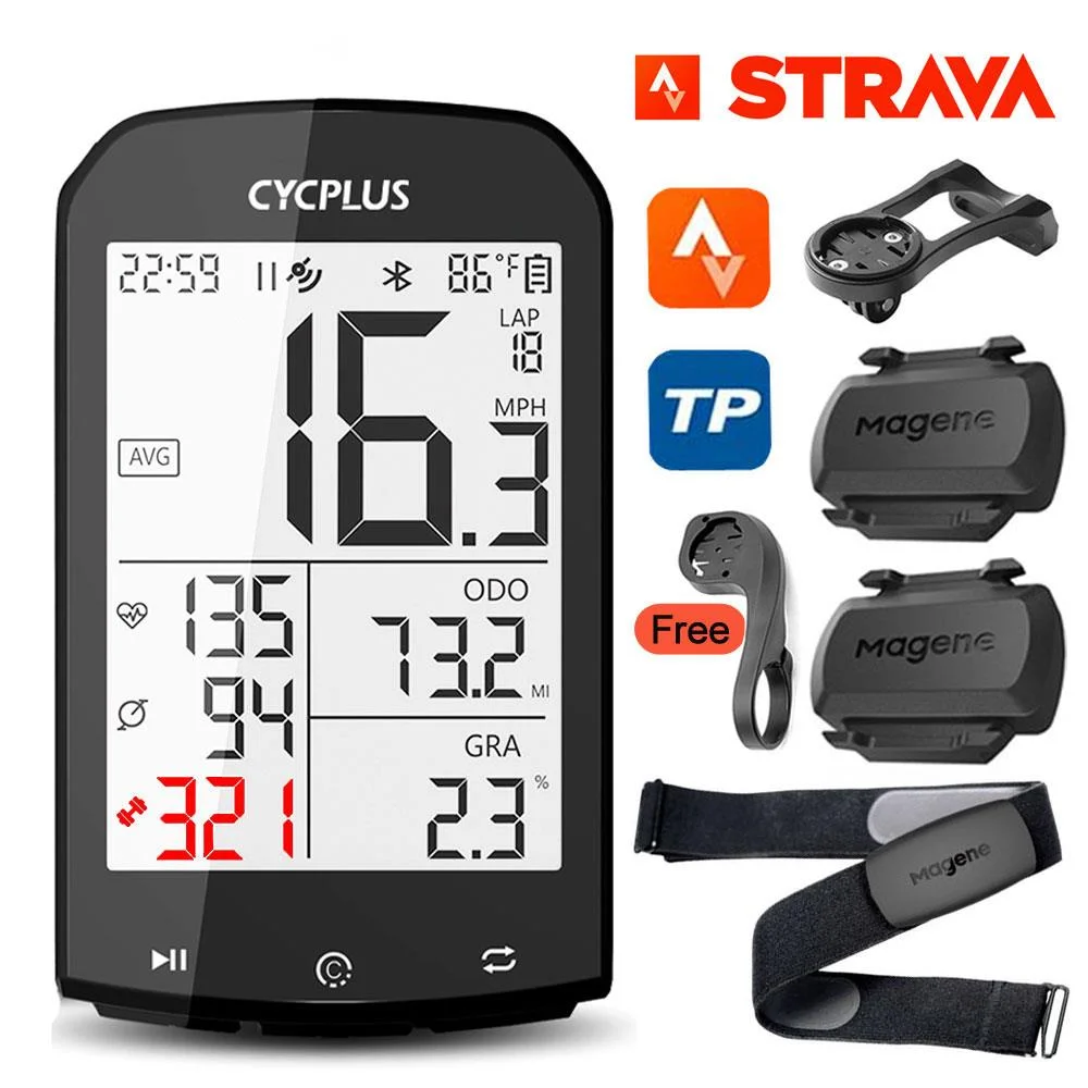 

GPS Bike Computer Speedometer CYCPLUS M1 Wireless Odometer Waterproof Road Cycling Bicycle Accessories ANT+ Strava