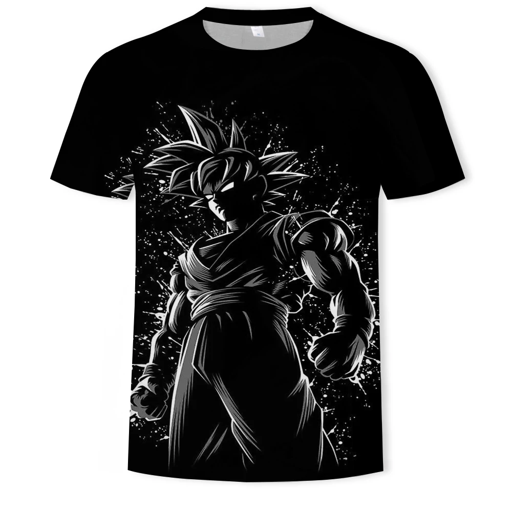 

2021 Summer Men And Wo Fashion New Super Luminous Dragon Ball 3D Printing Anime Men's Short Sleeve Trend Casual T-Shirt Apparel