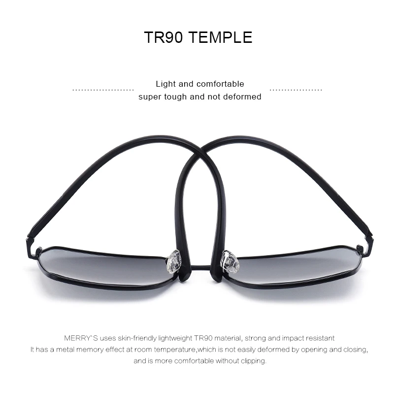 Мужские классические поляризационные солнцезащитные очки MERRYS роскошные