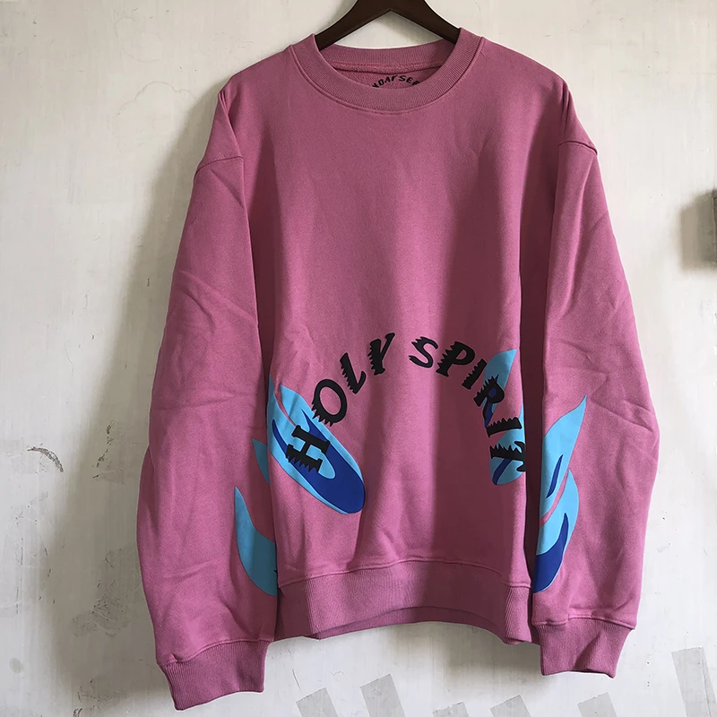 Розовые толстовки с капюшоном святой дух Kanye West для женщин и мужчин 1:1 лучшее