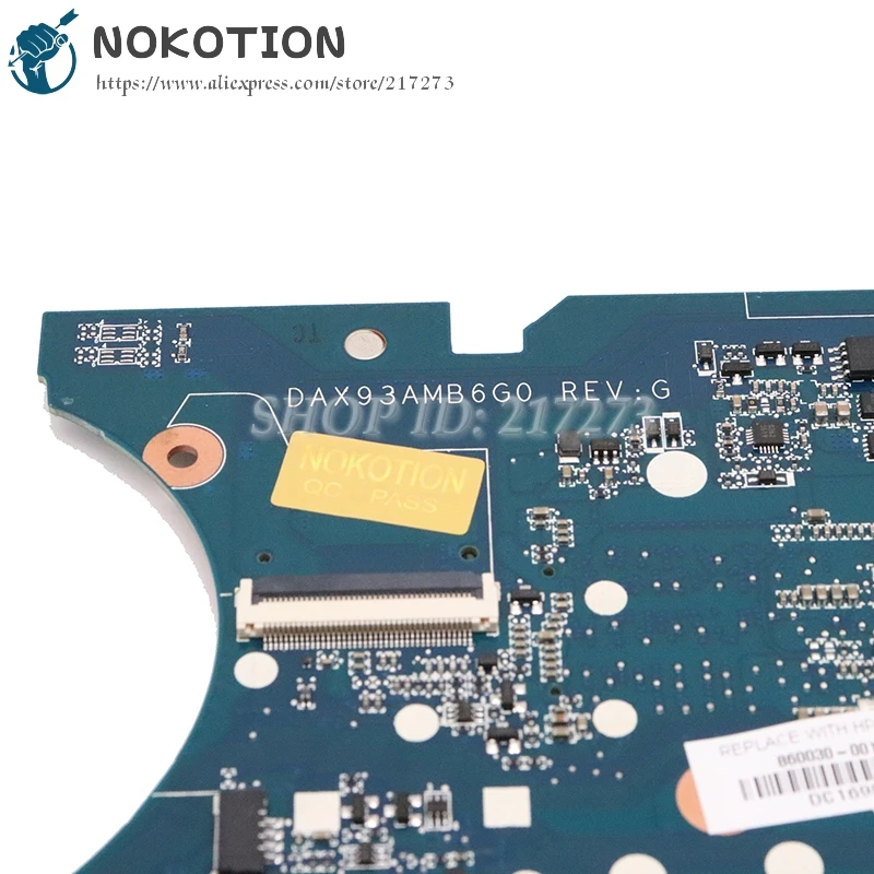 nokotion for hp 445 g4 455 g4 laptop motherboard a9 9410 cpu 907358 601 907358 001 911246 001 dax93amb6g0 free global shipping