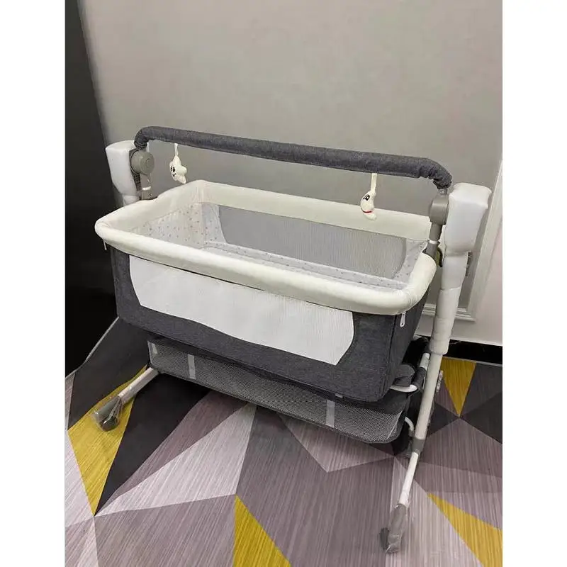 Satin Al Yenidoğan Elektrikli Bassinet Cradle Sallanan Sandalye, 3 Zamanlayıcı 5 Salıncak Modları Bebekler Yatak, Yüksekliği Ayarlanabilir Başucu Seyahat Beşik