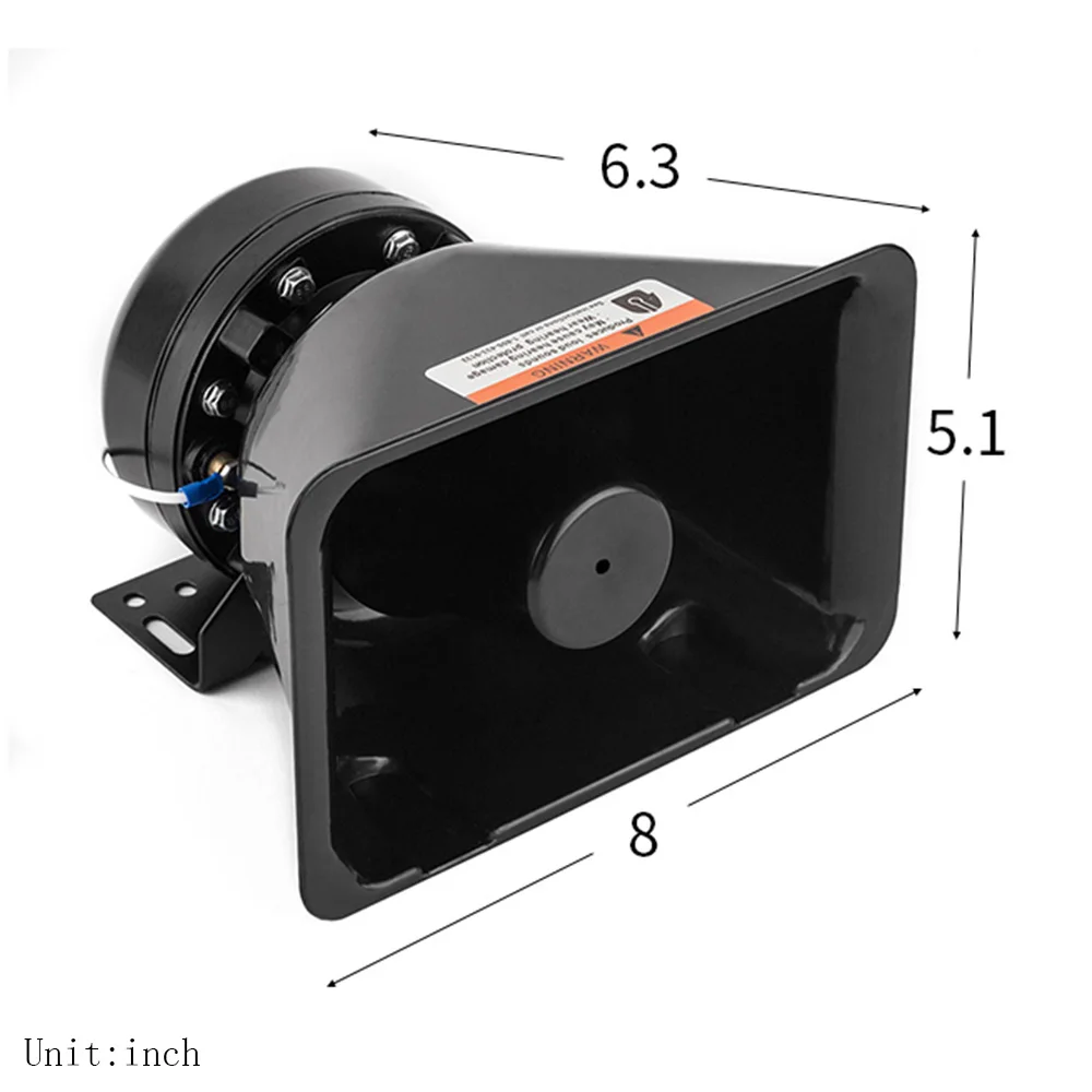 Усилитель автомобильной полицейской сирены 100 Вт дБ пластиковый громкий динамик