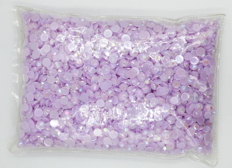 

Jelly LT.Amethyst AB Color 1.5~12mm Flat Back Round Acrylic Rhinestones Beads / Stones ,3D Acrylic Nail Art / Garment Decoration