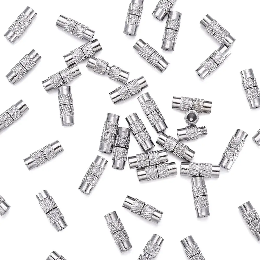 

100 шт. латунные винтовые застежки 12x4 мм DIY браслет для изготовления ювелирных изделий Аксессуары для ожерелья соединители кожаный шнур фурн...