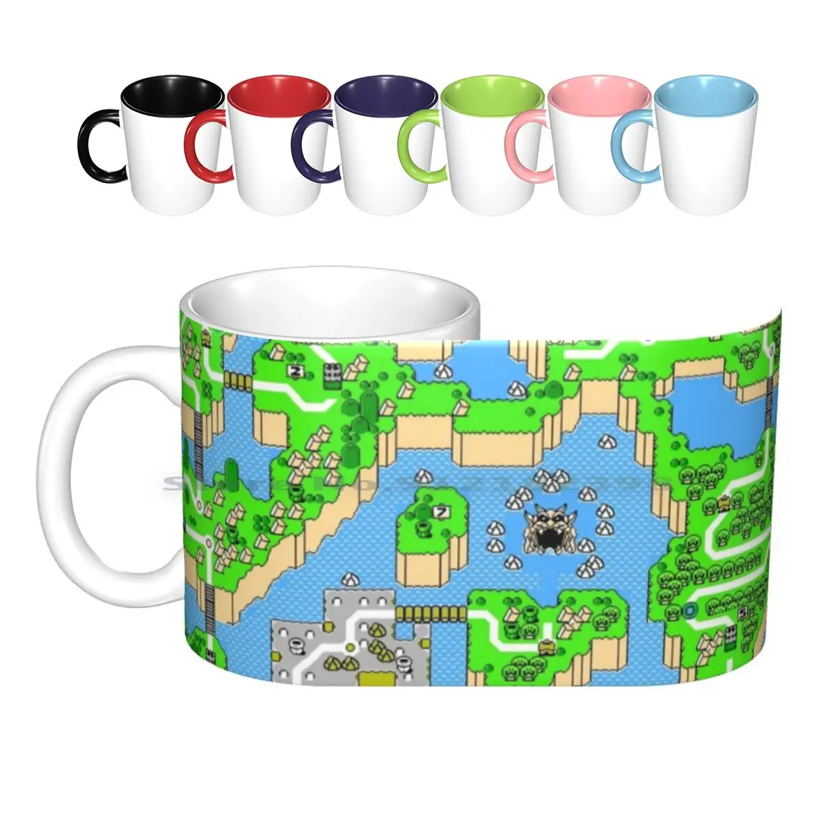 

Classic Smw Mapa Mundi 8 Bit Ceramic Mugs Coffee Cups Milk Tea Mug Nes Super World Parody Fanart Fanart World Fanart Pixelart