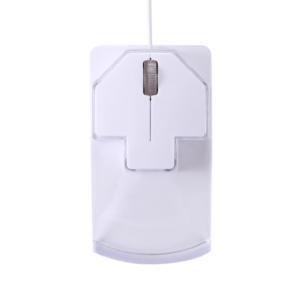 Творческий Прозрачный Led Проводная оптическая Мышь красивое голубое светильник