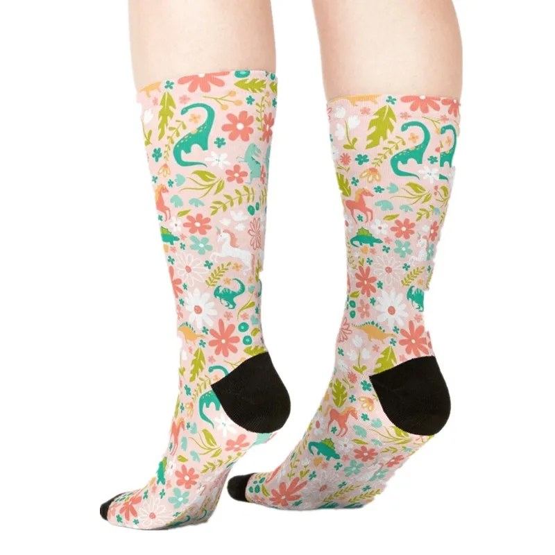 

2021 Women's socks kawaii eat Sleep Warrior Cats printed Socks Women harajuku Happy Funny Novelty cute girl gift Socks for women