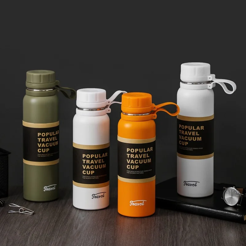 

Olerd 650/850ML Portable Large Capacity Stainless Seel Thermos Bottle Outdoor Sports Vacuum Flask Water Bottles With Handle AS7#