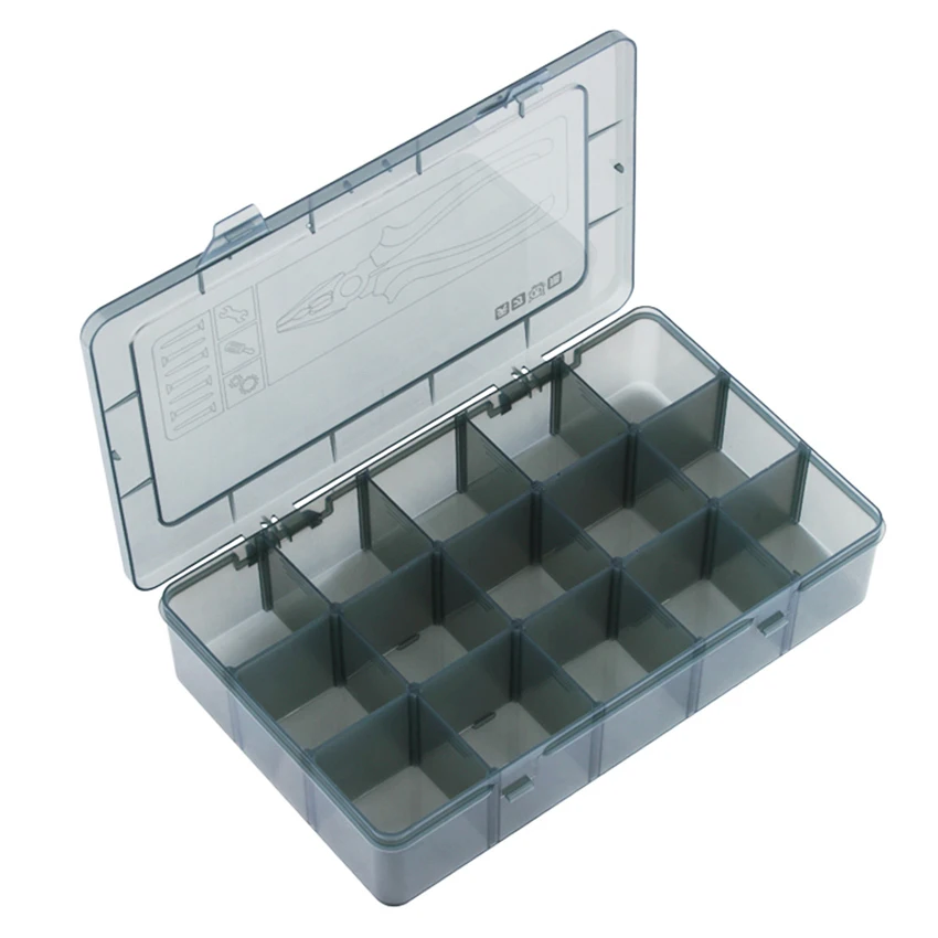 

15 girds multi-functional Tool box Portable Parts storage box tool Screwdriver Nuts Kits Repair tool organizer container