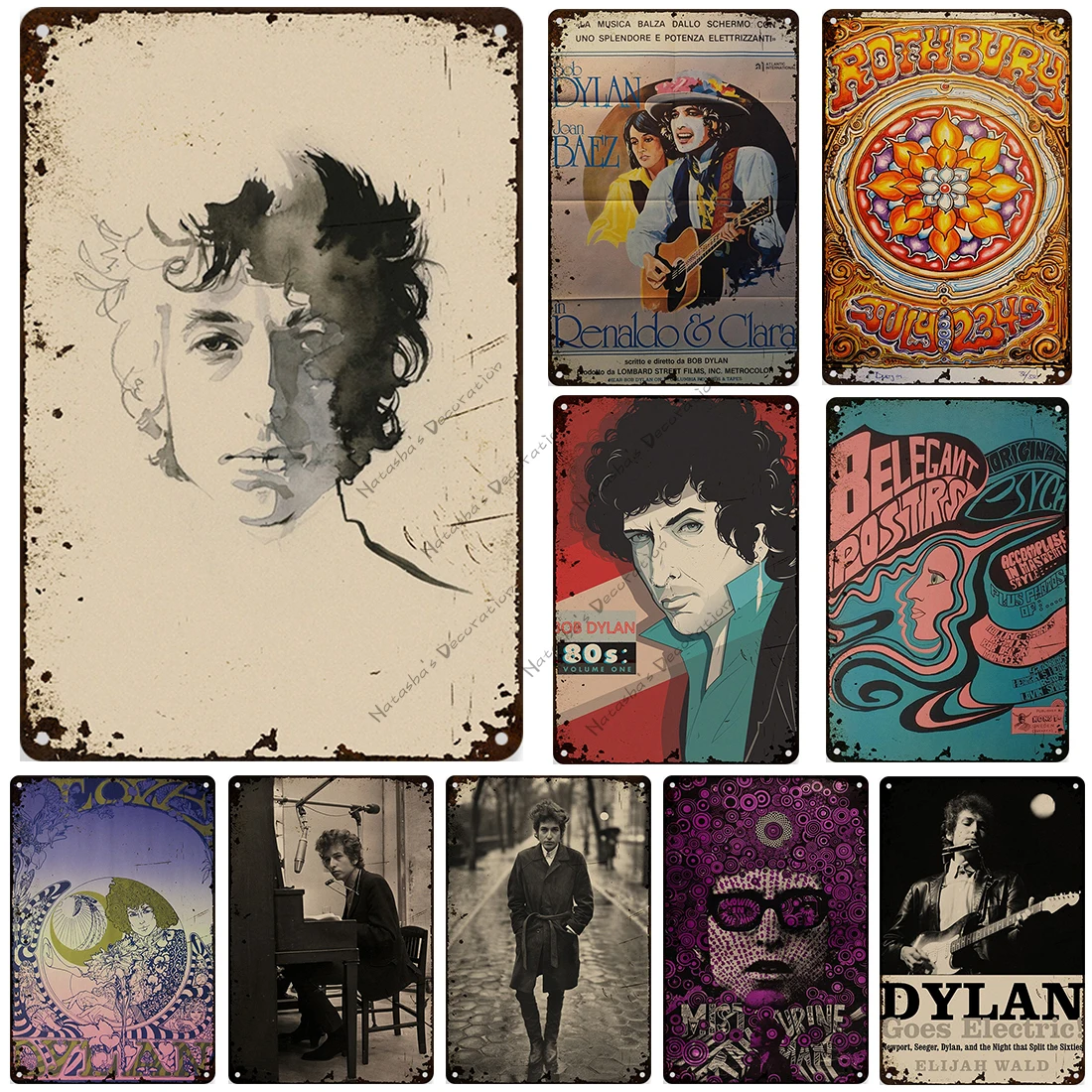 

Декоративная пластина Singer Bob Dylan, ржавая металлическая жестяная вывеска, домашний бар, кафе, настенные декоративные знаки, металлическая нас...