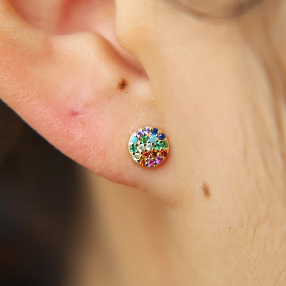 Реальные 925 пробы серебро лакомство с нежными круглыми подвесками маленькие