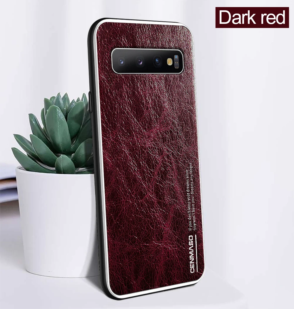 CENMASO чехол из натуральной кожи для samsung S10 чехол роскошный кожаный Ультра Тонкий Ретро Винтажный чехол для Galaxy S10 Plus Модный чехол