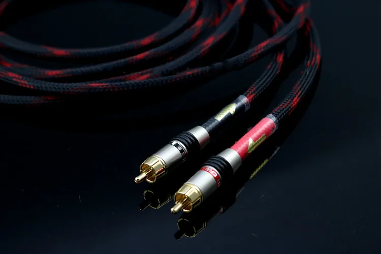 Двойной аудиокабель lotus head HiFi hi end hiend RCA сигнальный кабель усилитель CD