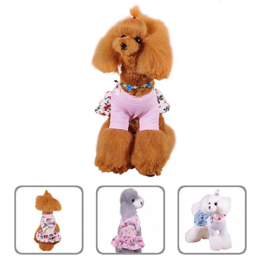 

3 Colors Practical Comfortable to Wear Dog Princess Dress Soft Dog Costume Individuality for Daily Life