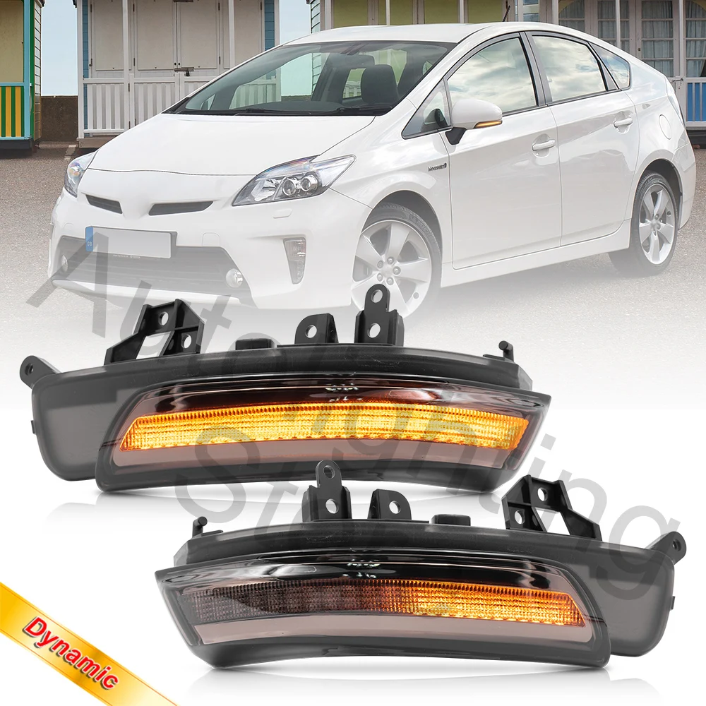 2X Led Side Wing Indicator Lights Dynamic Turn Signal Lamps Canbus Car Accessories For Toyota Camry Avalon GSX30 iQ Prius+ Wish