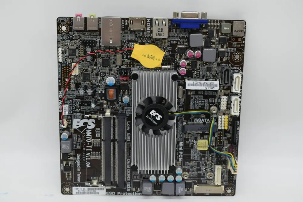 Для ECS Elite NM70-TI V: 1.0A интегрированная материнская плата 847U DDR3 17*17 mini ITX двухъядерный процессор