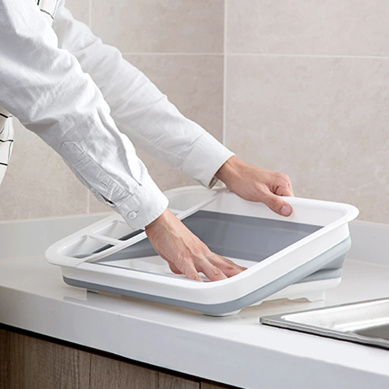 Стеллаж для хранения посуды и тарелок портативный складной органайзер сушки