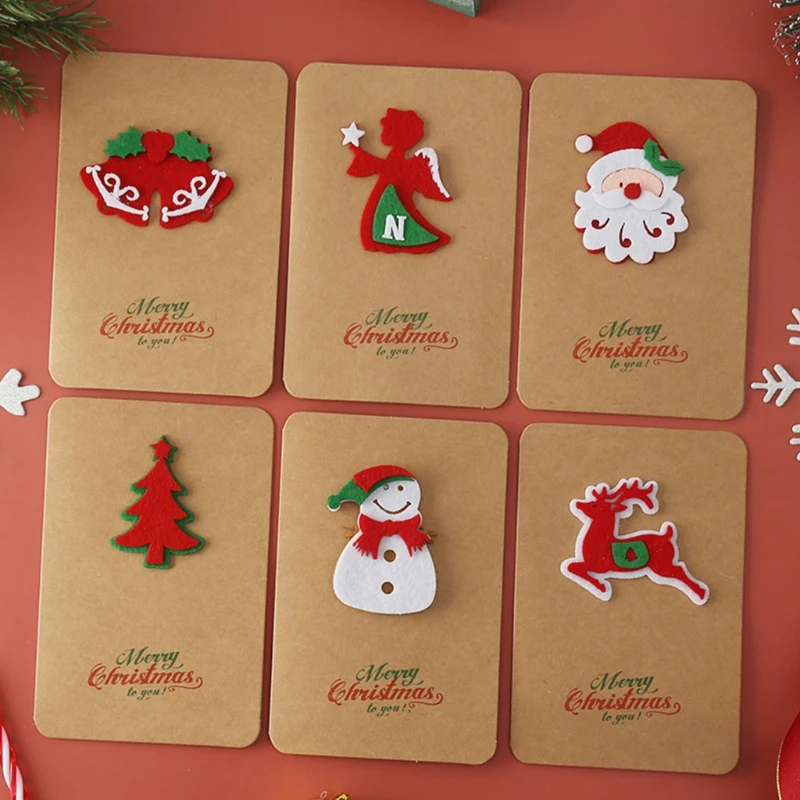 Vintage Merry Christmas Greeting Card Postcards Invitations with Envelope New Year Cards Xmas Winter Happy Holiday Party Gift | Дом и сад