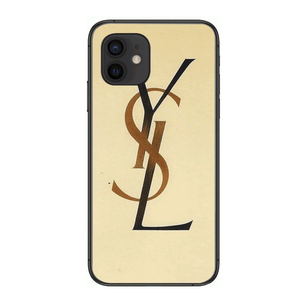 

luxury Brand Y-YSL Style Phone Case cover For iphone 12 pro max 11 8 7 6 s XR PLUS X XS SE 2020 mini black cell shell