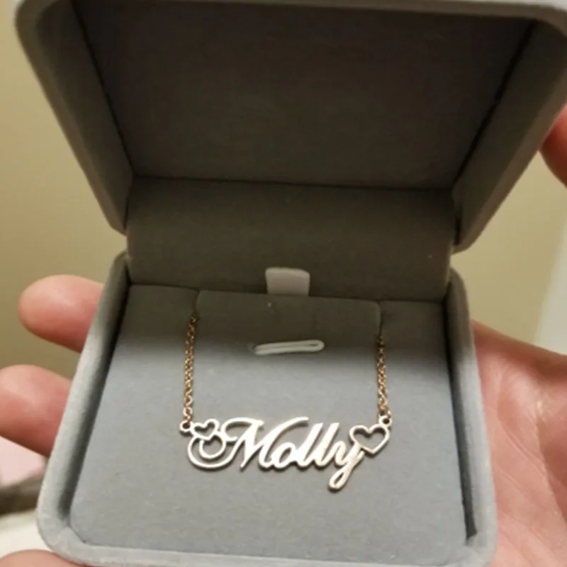 Именное ожерелье на заказ двойной пустой кулон табличка с именем из нержавеющей