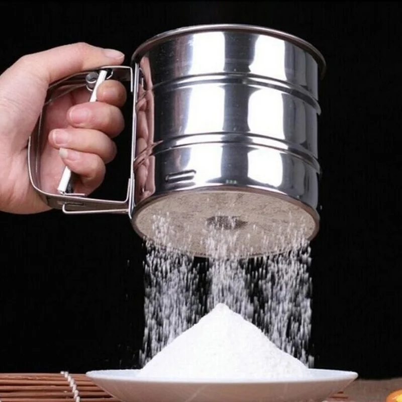 

Useful Portable Cake Net Sieve Flour Sieve Filter Sieve Hand-held Flour Sieve Hand-pressed Flour Sieve Baking Tool